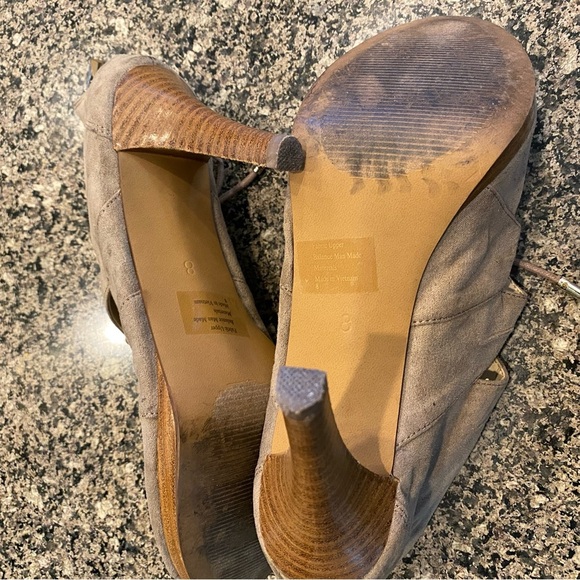 Tan Lace-Up Open Toe Sandals - Picture 3 of 7